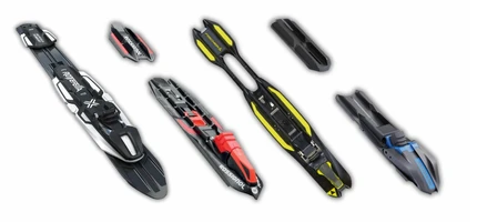 Fyra olika längdskidbindningar